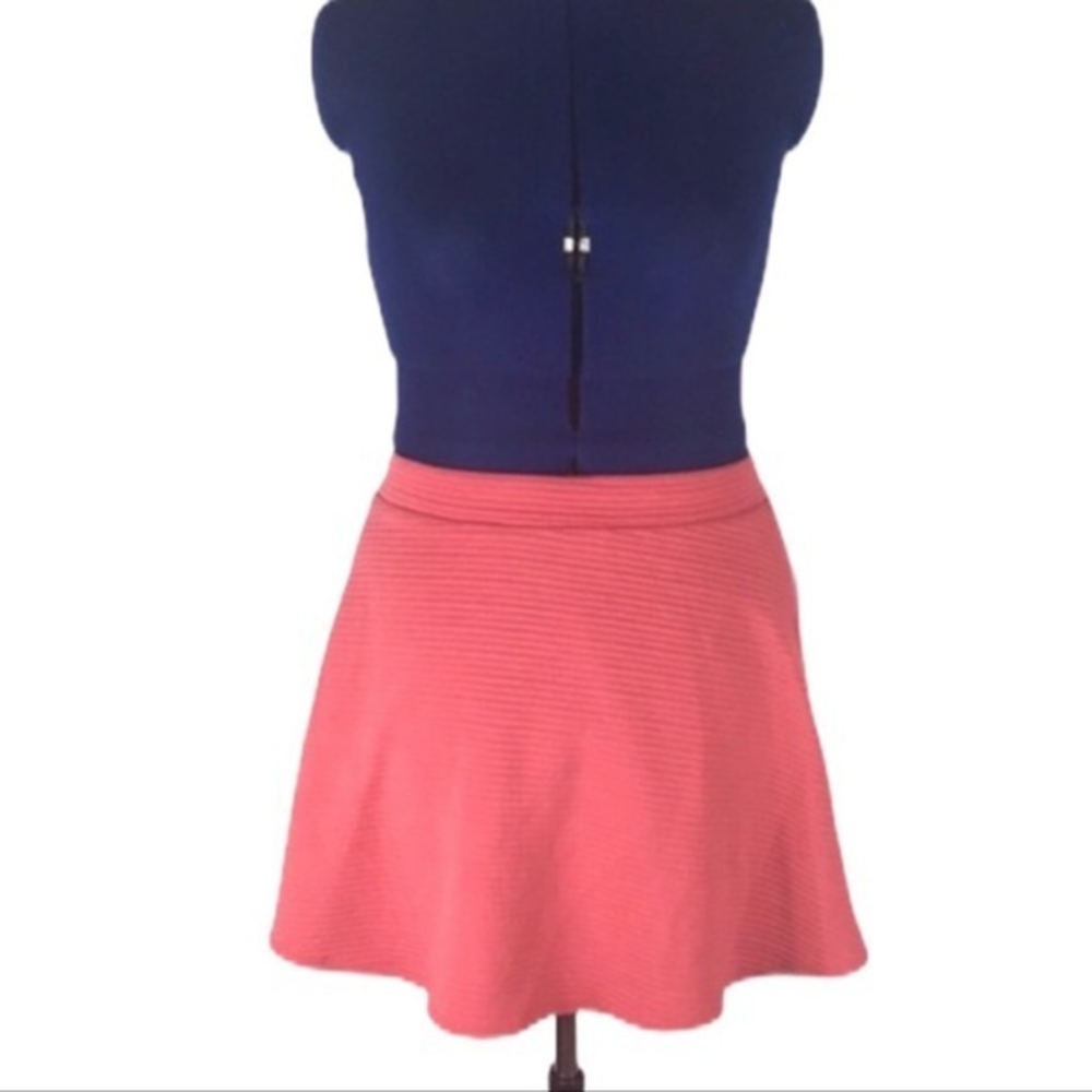 Joe B. XL (juniors) coral skater elastic waist ribbed texture a-line mini skirt